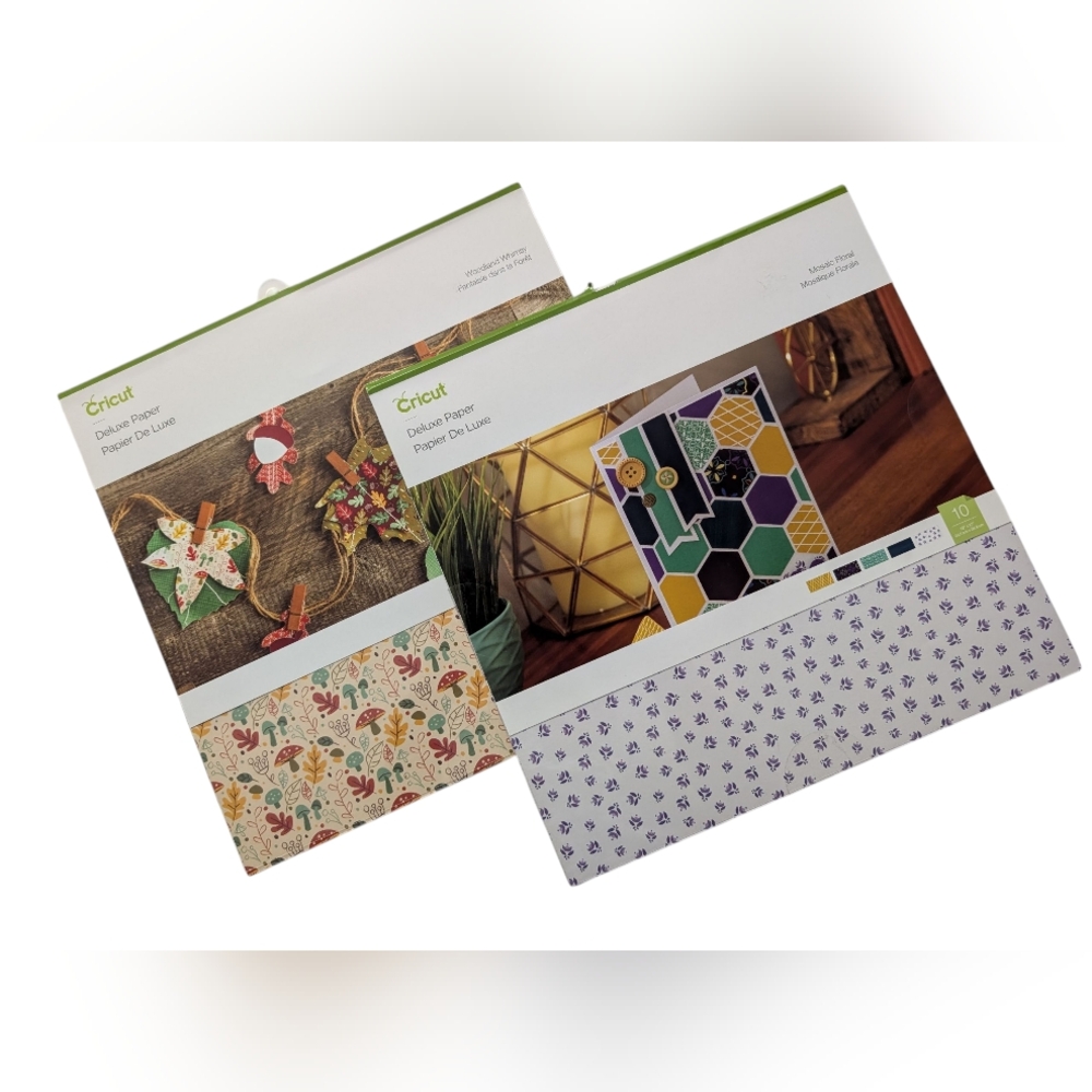 🆕Bundle Of Cricut Deluxe Paper "Woodland Whimsy" & "Mosaic Floral"  Collections